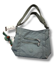 Kipling Belammie Lightweight Nylon Shoulder Bag, Travel Bag, Light Aloe Tonal