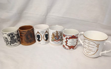 Commemorative Mugs Royal Bundle  1970s x6 (Coronation, Wedding and Jubilee)