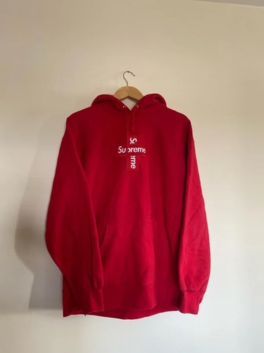 Supreme cross box logo - logo, hoodie