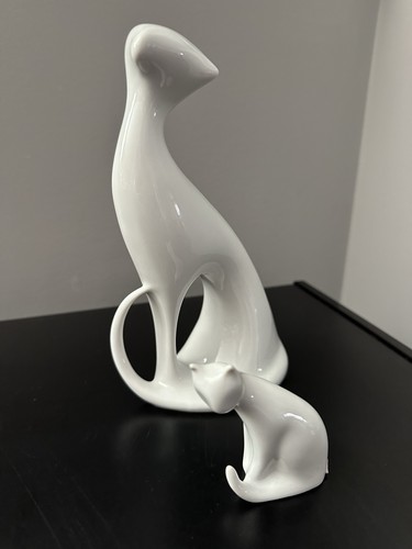 Royal dux porcelain cats - dux, mcm
