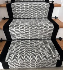 Stair Carpet Grey Black Border