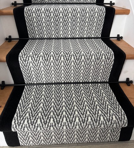 Stair carpet grey black - stair,