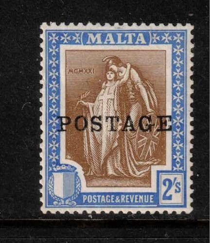 Malta 1926 kgv sg153 brown - kgv, 2/-