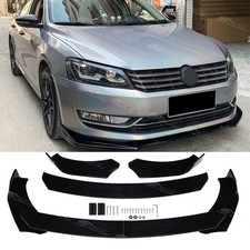 For VW Passat B6 B7 B8 CC Gloss Black Car Front Bumper Splitter Spoiler Body Lip