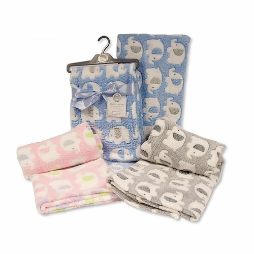 Elephant fleece baby blanket - elephant,