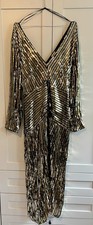 RIXO Emmy Dress Size XL Gold Sequin Christmas Party New Years Sparkle