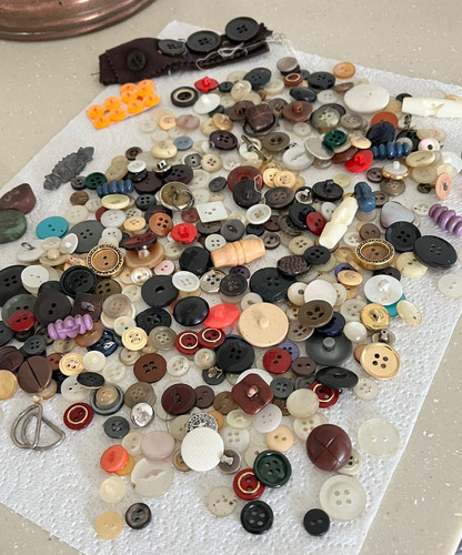 Load old vintage buttons - buttons, in
