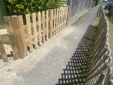 Wooden Picket Fence Pack Of 2