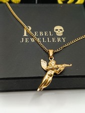18k Gold Angel Cherub Ak 47