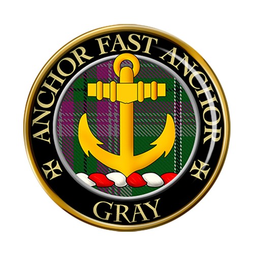 Gray scottish clan pin badge - scottish,