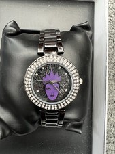 Disney Villains The Evil Queen Black Dial Bracelet Ladies Watch Bling New 