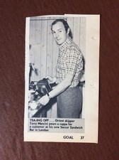 N4a Ephemera 1970s Football Picture Terry Mancini Soccer Sandwich Bar London