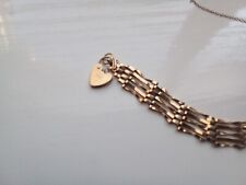 9ct Gold 5 bar gate bracelet