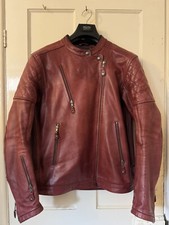 Roland Sands RSD Clash RS Signature Collection Red Oxblood Leather Jacket Large