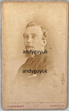 CDV DARWEN LANCASHIRE GENTLEMAN BY TIMPERLEY ANTIQUE PHOTO SMART ATTIRE