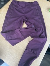 Mondetta Ladies High Waisted Gym Yoga Sports Leggings (Burgundy) Size: Med