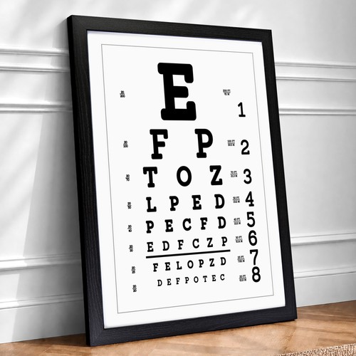 Eye test chart typography - chart,