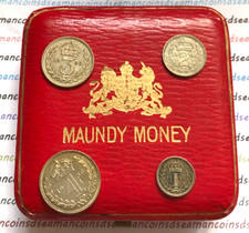 KING GEORGE V 1936  MAUNDY SET IN UNDATED OFICIAL RM CASE.  MRS WALLACE SIMPSON