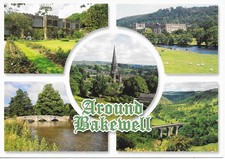 Postcard Derbyshire Bakewell Haddon Hall Chatsworth House Monsal Dale John Hinde