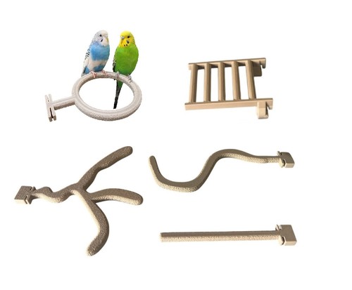 Budgie perch starter pack set - budgie,