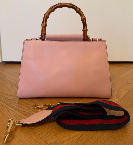 Gucci bamboo handle leather - bamboo,
