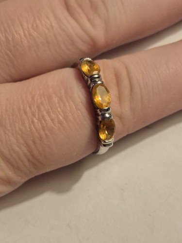 Natural citrine ring - citrine, sterling