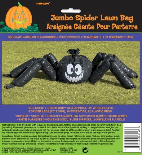 Halloween spider lawn bag - halloween,