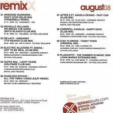 CD Pool Remix Aug 2008 De'Lacy/Michelle Williams/Sharleen Spiteri/Playhitty