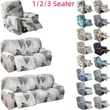 Recliner Chair Slip Covers 1/2/3 Seater Elastic Arm Sofa Covers Floral Removable
