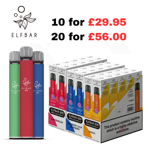 Elf bar 600 vape prefilled - 600, pod