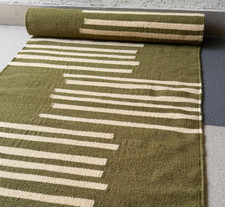 Wool Stair Runner Olive Green