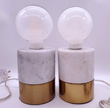 Pair of White Marble Nordic