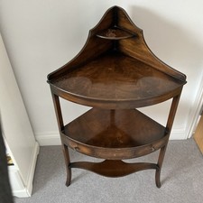 Georgian Mahogany corner wash stand plant 