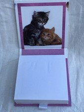 Gifted Stationery Cats & Kittens hardback memos note pad notepad - white paper