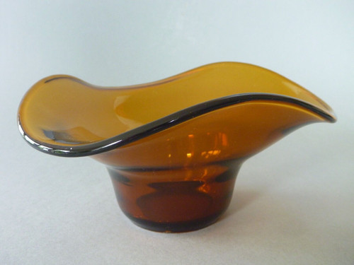 Sowerby amber bowl - sowerby, vase