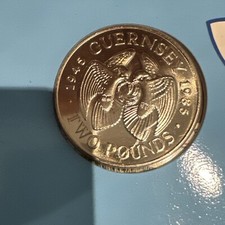 £2 GUERNSEY 1985 BRILLIANT UNCIRCULATED 2 Pounds Anniversary of Liberation CROWN