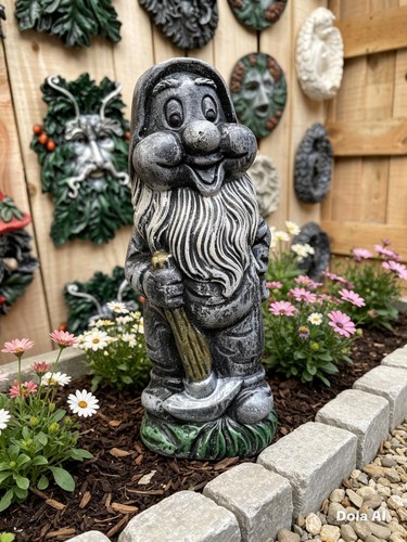 Garden gnome with - gnome, pick