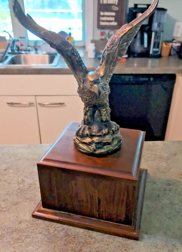 Eagle pot metal trophy - eagle, solid