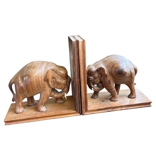 Vintage bookends elephants - bookends,