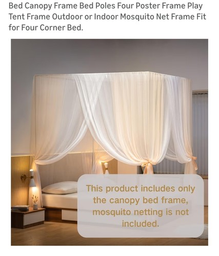 Bed canopy frame - bed, four