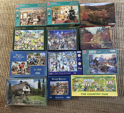 Jigsaw puzzle job lot - 12, –