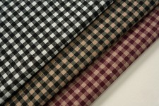 Gingham Linen Look Cotton Fabric by Half Metre. Cotton for Dressmaking, Crafts.