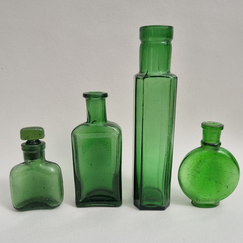 Antique green glass bottle - antique,