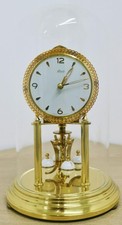Antique German Kundo 400 Day Anniversary Torsion Mantle Clock Under Glass Dome