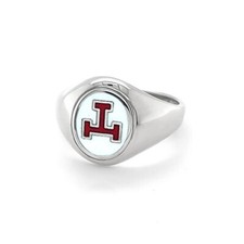 Men's Solid Silver Triple Tau