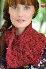 Knitting pattern. Rowan. Aran cabled cowl.