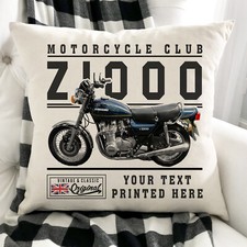 Personalised Motorbike Cushion Cover Kawasaki Z1000 Classic Bike Dad Gift VBC25
