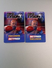 Set Of 2 UK Betting Shop Exclusive Mike Tyson Promotional Leaflet Cards
