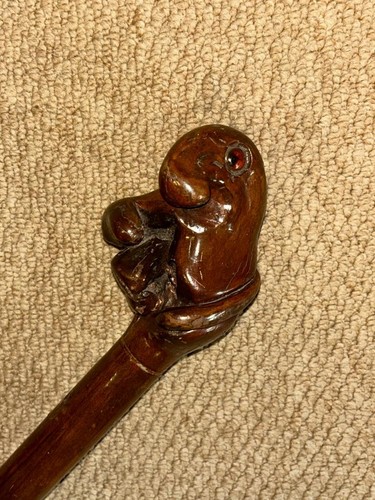 Antique rustic walking stick - walking,
