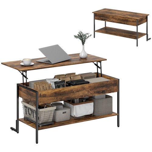 Lift top coffee table with - top,